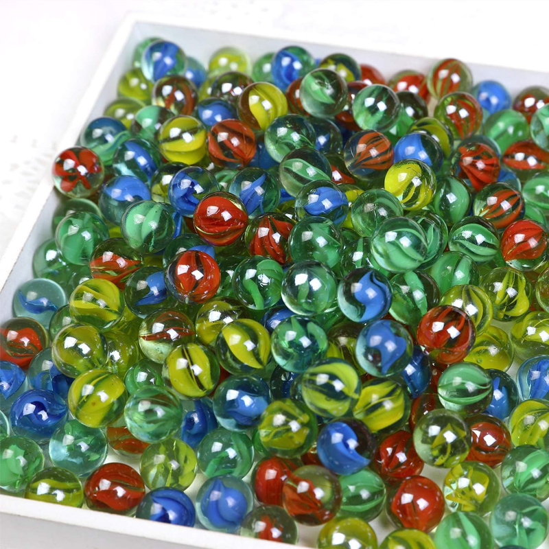 Aquarium Marine Fish - 50Pcs 14mm Colorful Glass Marble Decor