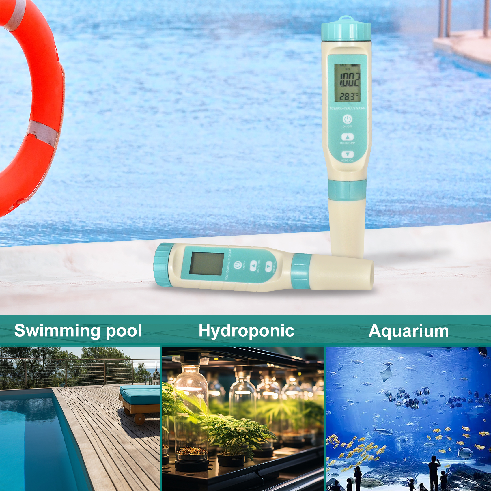 7 in 1 Water Quality Tester Pe - Marine Aquarium Water Analyzer recensione e prezzo