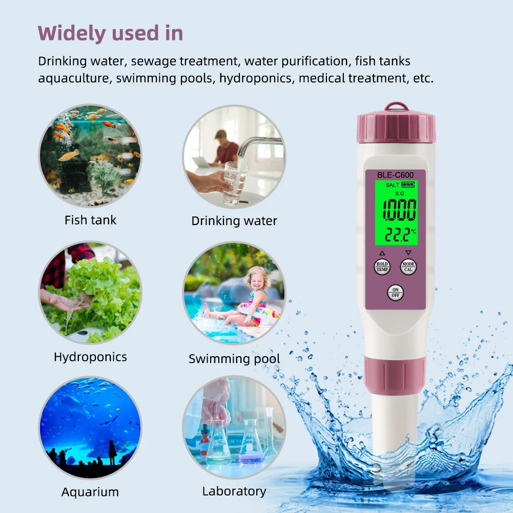 7 in 1 PH Meter Temp ORP Salin - Marine Aquarium Water Analyzer recensione e prezzo
