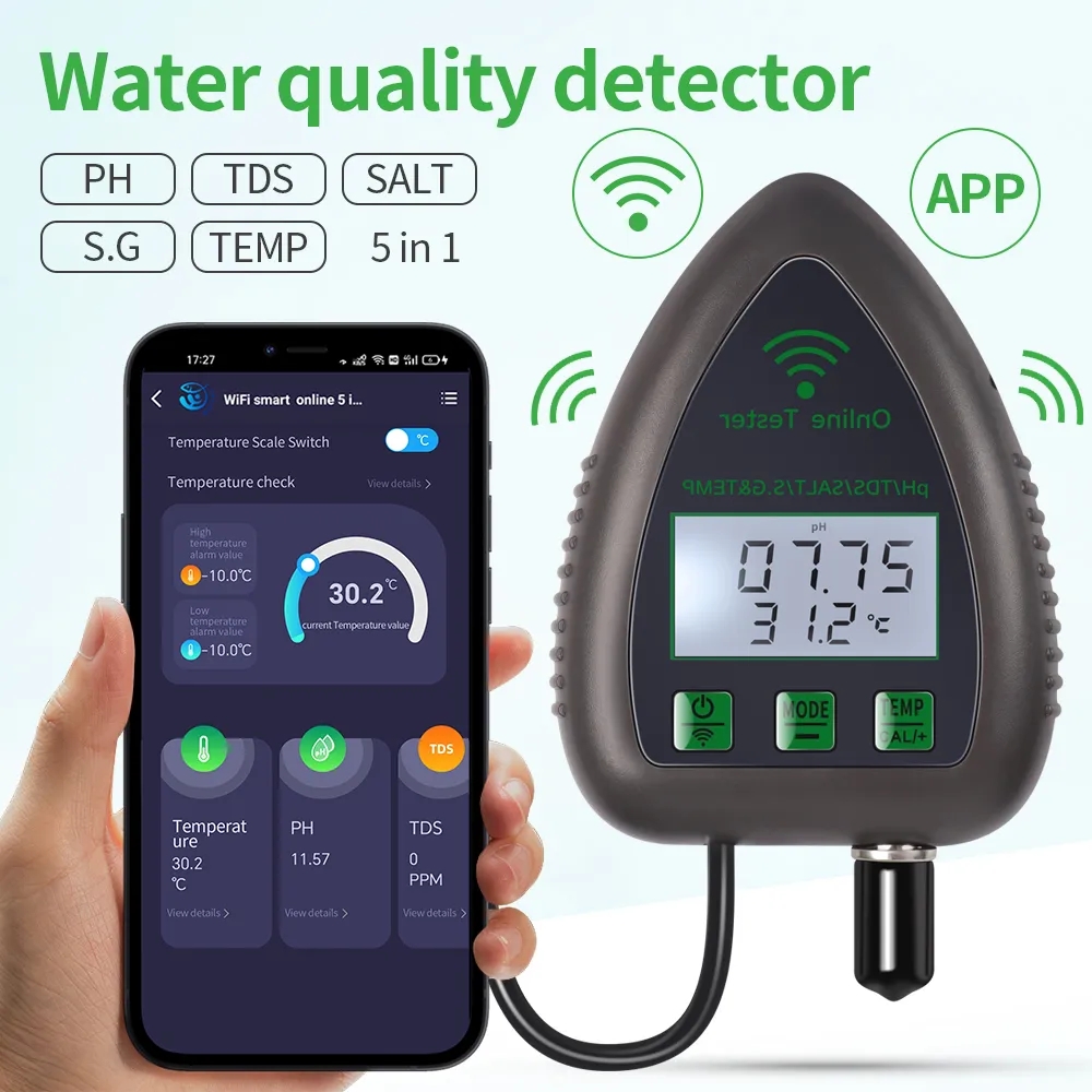 Tuya WiFi 5 in1 Water Quality  - Marine Aquarium Water Analyzer recensione e prezzo