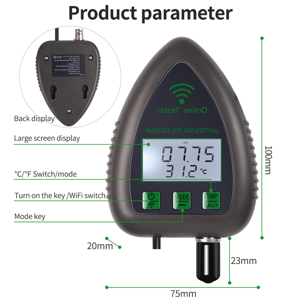 Tuya WiFi 5 in1 Water Quality  - Marine Aquarium Water Analyzer recensione e prezzo