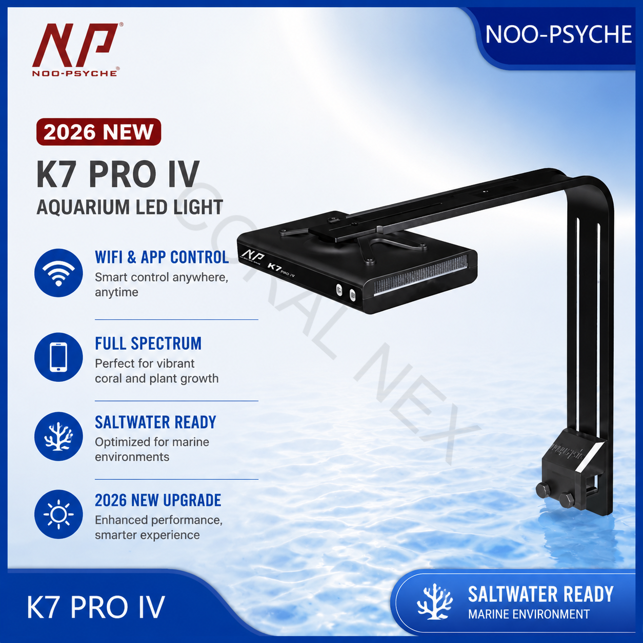 2026 New V4 NooPsyche K7 PRO I - Aquarium Marine Light recensione e prezzo