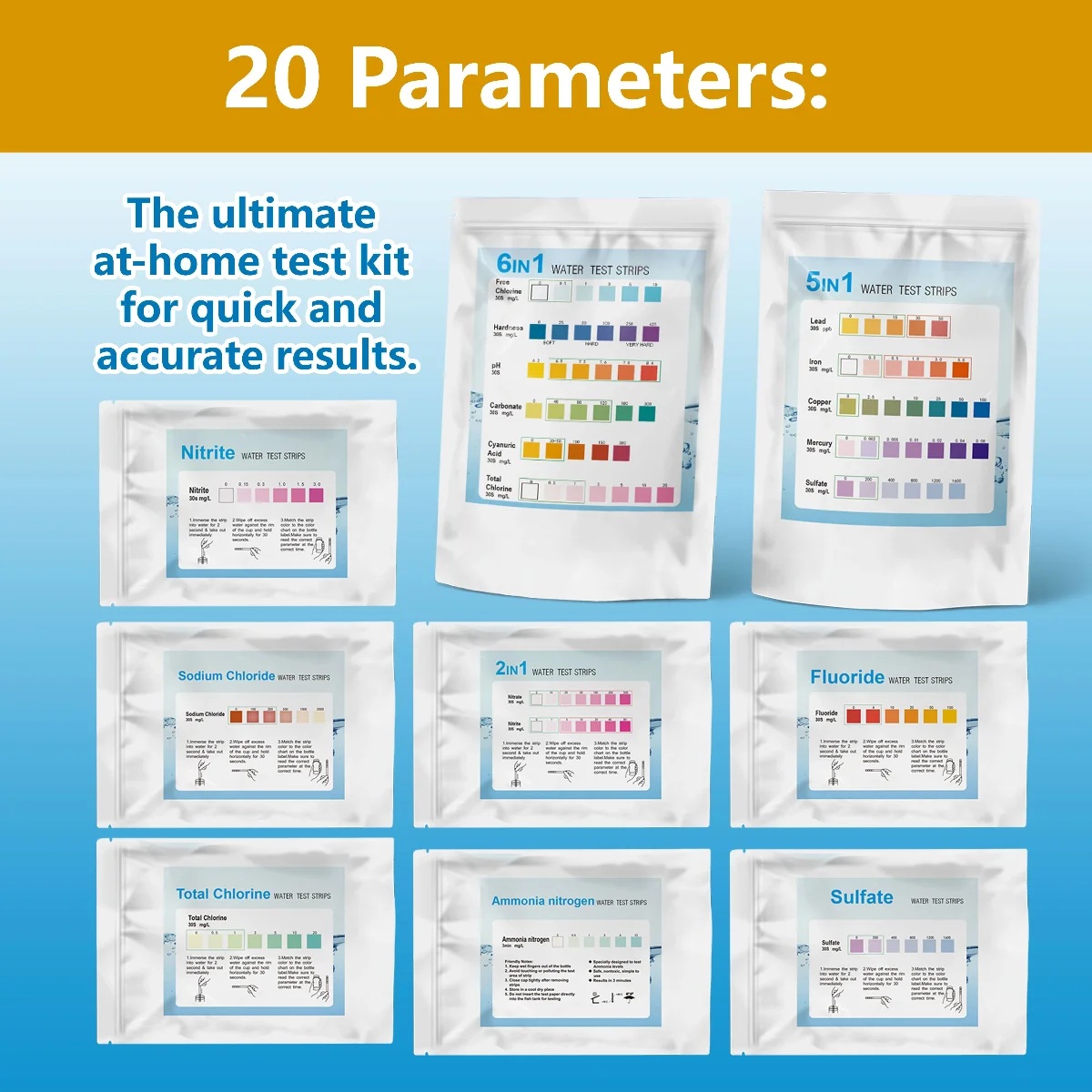 YAGO 20 in 1 Water Test Strips - Marine Aquarium Water Analyzer recensione e prezzo