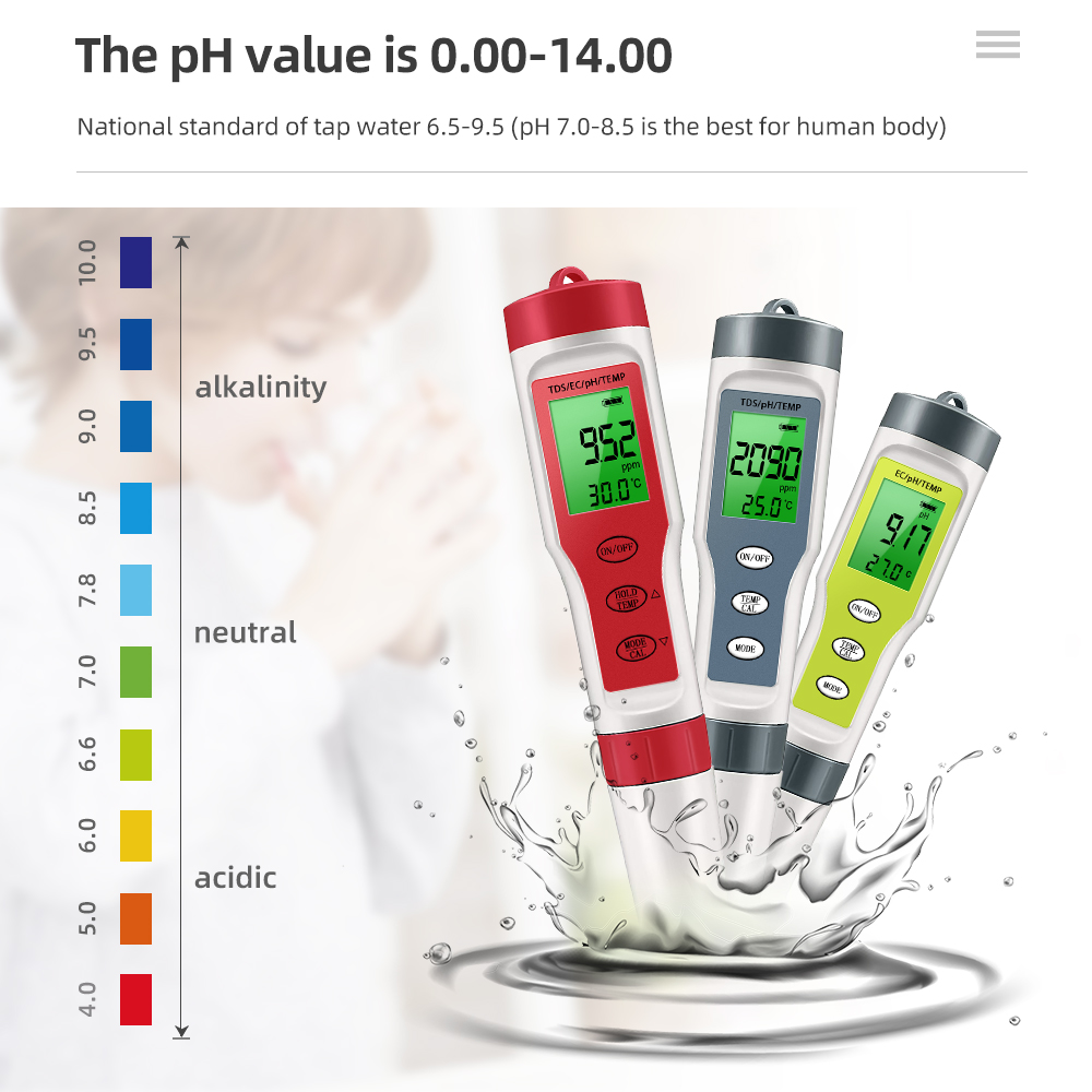 PH Meter Waterproof PH/TDS/EC/ - Marine Aquarium Water Analyzer recensione e prezzo