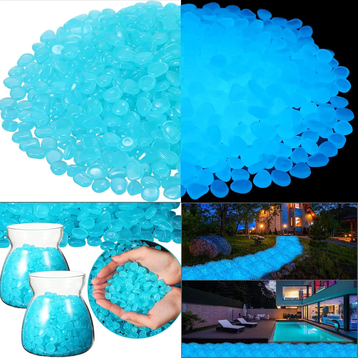 500Pcs Glow in The Dark Garden - Aquarium Marine Fish recensione e prezzo
